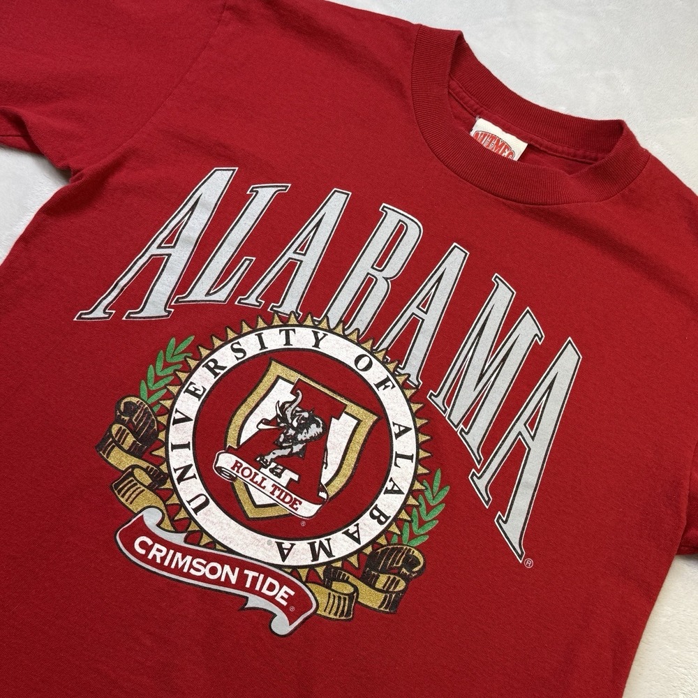 Vintage Alabama Crimson Tide Nutmeg Mills Single Stitch T Shirt XL Made USA